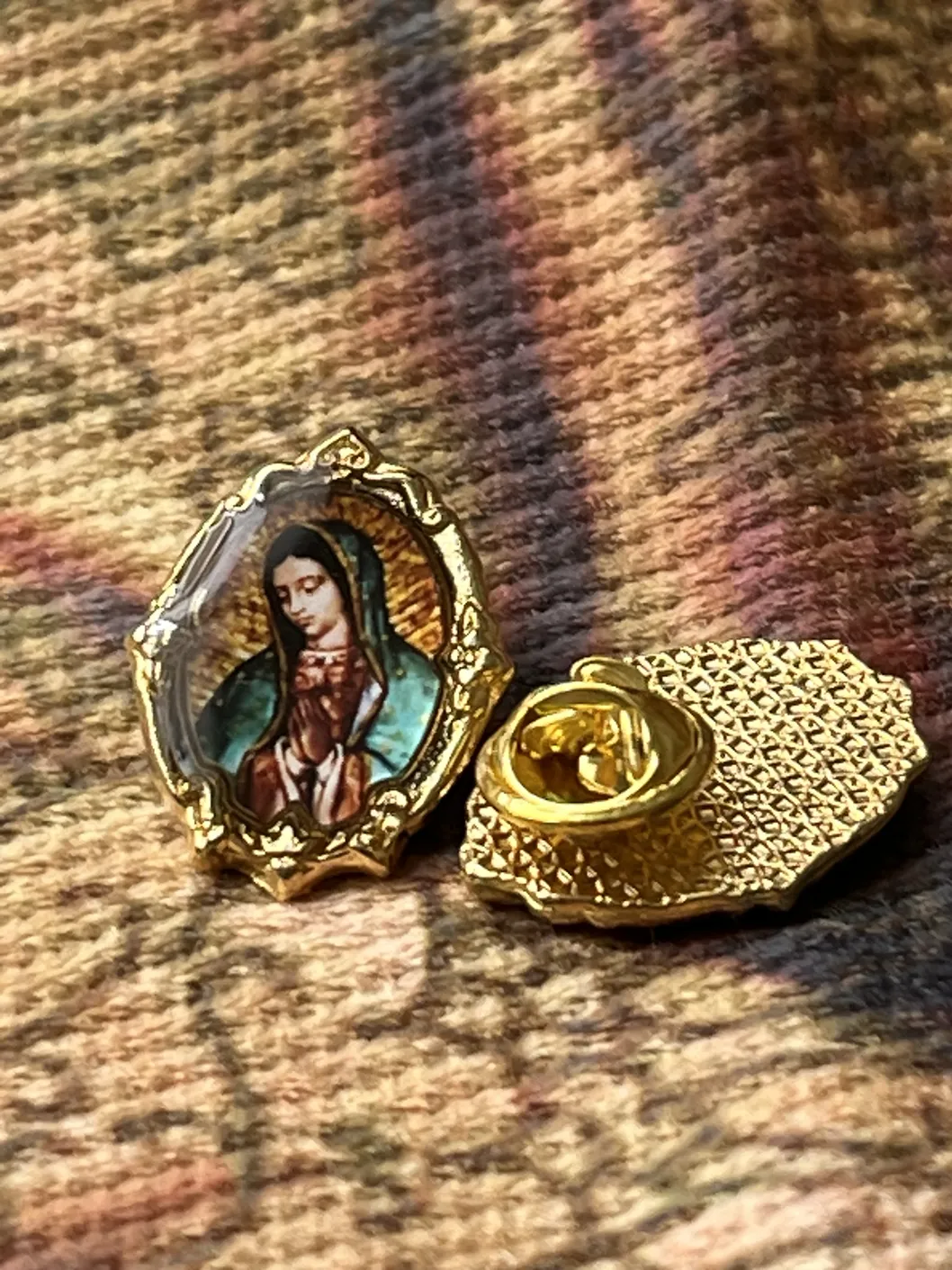 Decorated Pin - Virgin of Guadalupe